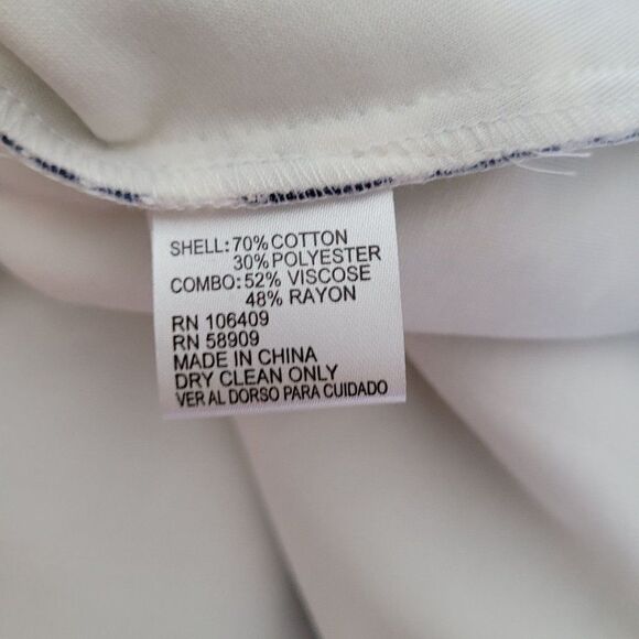 Daniel Cremieux Dress Eyelet Lace Applique Cap Sleeve Full Tea Length Blue Sz 8 - Picture 11 of 11